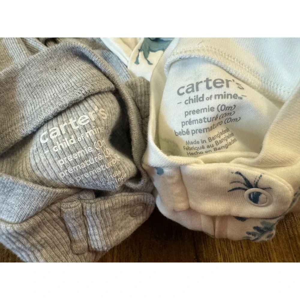 Carters Baby Boy Preemie Lot Sleepers Rompers Outfits Clothes Reborn‎ Alligator